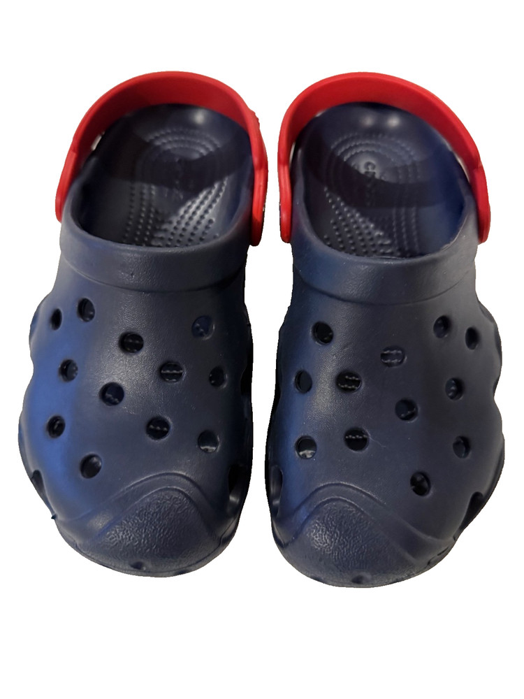 Kids Youth Crocs Navy Blue Red Size C13