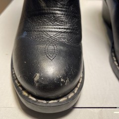 Masterson Boot Co. Kids Black Leather Western Mid-Calf Boots Size 10 M RB2001C