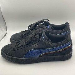 Puma Suede Triplex Dazed Jr Black and Blue Sneakers 5.5C