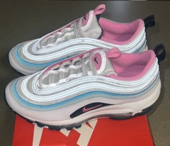 Big Kid’s Nike Air Max 97 White/Pink Spell-Geode Teal 4y