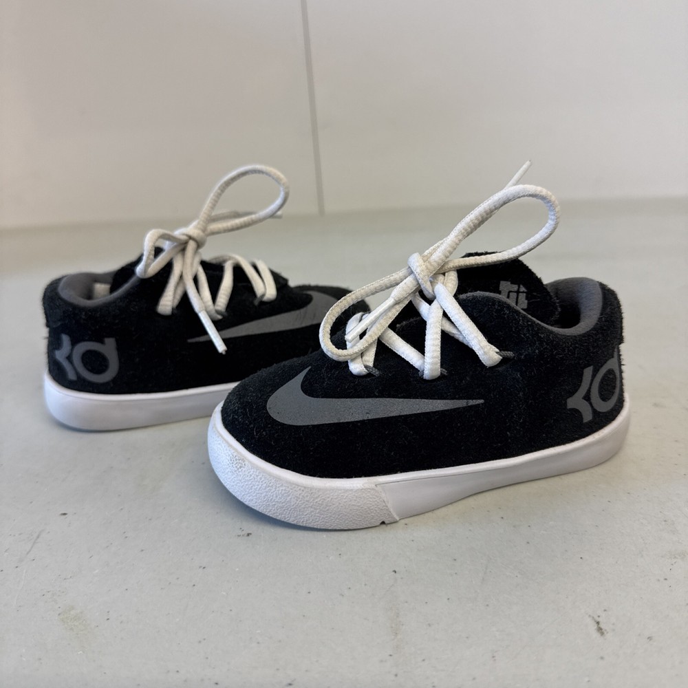 EUC! Nike KD Vulcan TD Toddler Black Cool Grey White 684167-001 Size 5C