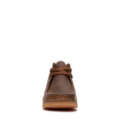 Clarks Older Boys Wallabee Boot O Beeswax Brown