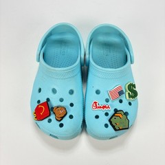 Crocs Classic Clog Blue Lightweight Slip On Comfort Shoes 206991 Kids Size 11