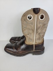 Ariat 4lr Boots Size 5 Western Style Light Gray And Dark Brown