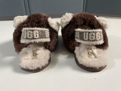 New UGG Toddler Kids Size 11 Fluff Yeah Lion Stuffy Genuine Shearling Slippers