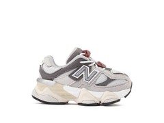 New Balance 9060 Sneaker Gray White Red Suede Mesh Lace Up Shoe US 6 Toddler NEW