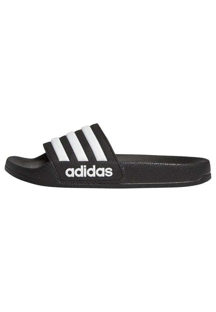 adidas Adilette Shower Slides, Core 6 Big Kid, Black/White/Core Black