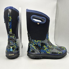 Bogs Classic Axel Kids Boot Size 6 Blue Black Waterproof Neoprene Rubber
