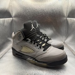 Size 9Y Nike Air Jordan 5 Retro GG Wolf Gray Black Kids Sneakers 440892-008