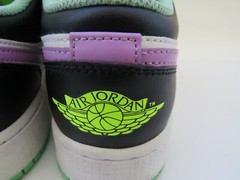 Nike Air Jordan 1 Low Violet Shock Green Black White GS 5Y 5 shoe 553560-151