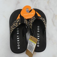 Rocket Dog Sandals Kids Size 12 Leopard Spotlight Jr Tampa Cotton Flip Flops