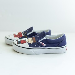 VANS x Peanuts Charlie Brown Snoopy Christmas Slip-On Kids Shoes 13.5