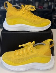 Under Armour Curry Flow 8 Yellow Basketball Shoes Youth 6.5 (TV-B9)