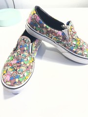 Vans Nintendo Super Mario Bros slip ons Game Over Kids 3