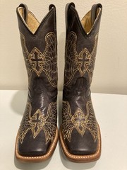 CORRAL Leather Square Toe Winged Cross Boots Cowboy/Cowgirl Size 11 1/2 NWOB