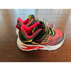 Skechers Flex-Glow Light Up Sneakers Kids 7T Red Black Light Up Athletic Shoes