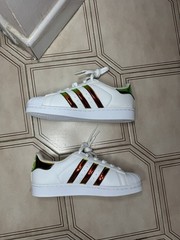 Adidas Superstar Gold Stripes Iridescent (2017 Released) Youth 5 With BOX