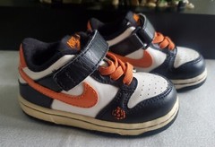 Rare Nike Dunk Low White Orange Black HALLOWEEN 304846-182 Toddler Size 5c