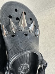 Crocs Kids J1 Black Panther Wakanda Forever Clog Black Purple Spikes Marvel Edit