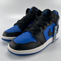 Jordan 1 Mid Black Royal Blue GS DQ8423-042 Kids Size 4.5Y Sneakers