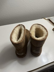 UGG Kids Classic II Brown Suede Shearling Boots Water Resistant US Size 13