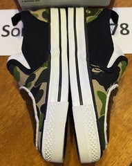 A BATHING APE BAPE Green ABC Camo Ape Head Slip On Kid Shoe US sz 1 PS 20cm $165