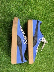 Puma Suede Sneakers Royal Sapphire Black Gum Sole Big Kids US 4 EU 35.5 NWOT