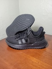 Adidas U Path Run J Kids Sneaker Size 2 All Black Running Youth