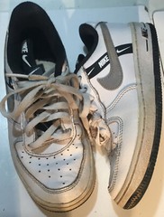NIKE Air Force One 82’ Classic White Leather Uppers Shoes Size 12 C US 29.5 EUR