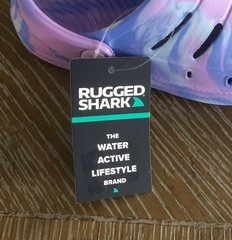 Rugged Shark Swivel Strap EVA Clogs Sandals Purple Unisex Toddler Size 10
