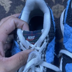 Nike Air Force 1 Quilted Sneakers Youth DZ5304-001 Quilted Size 2Y Blue Black