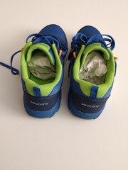 Saucony Kids Leather/Textile Athletic Shoes – Size 6.5 X‑Wide – NEW w BOX Blue