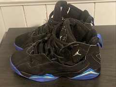 Jordan True Flight Black Royal Blue Barely Volt (GS) – 343795-074 Size 6 Youth