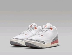 Air Jordan 3 Retro PS ‚Georgia Peach‘ White Cosmic Clay FQ9174-121 Size 3y