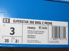adidas Originals Superstar Adjustable Strap Sandal UNISEX Kids size 3 Blue/White