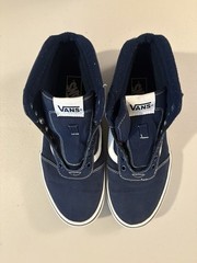 VANS Sk8-Hi Canvas High Top Sneaker Blue/White Youth US 9 Pre-Owned