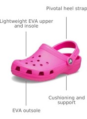 Crocs Classic Kids/Juniors Pink Classic Clog K Sandal (206991-6TW) Size 3 – NWT
