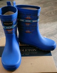 Pendleton PILOT ROCK Mid Boot Rain Water Boots Shoes Outdoor Blue Kids 13/1
