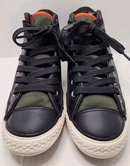 Converse Chuck Taylor All Star | Olive Green. Leather. Side Zip | Junior Sz 2