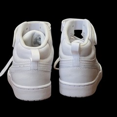 NIKE All Day Play High Top Triple White Youth Boys Size 5Y CD7782-100