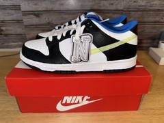 Nike Dunk Low Signal Blue Lemon Twist Black White Shoes DQ0977-100 Size 5Y