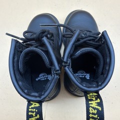 Dr. Martens Boots Size 8 Toddler 15373/1460 T Combat Black Lace Up Side Zip