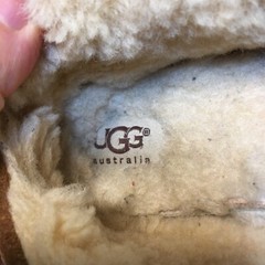 UGG Slippers Size 5 Loafer Lined Moccasin Suede Brown solid 1974
