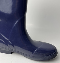 L.L.Bean Kid’s Wellie Rain Boots Size 3 – Navy Mid‑Calf Waterproof Rubber