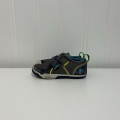PLAE Ty Youth Hook & Loop Gray Blue Green Low Top Sneakers US 9.5 UK 8.5