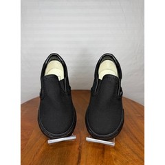 Vans Classic Slip-On Triple Black Toddler Shoes Size 6C NWT