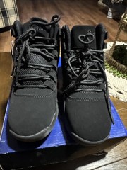 Shaq Dull Press Basketball Shoes Black Y Kids Size 3 D Brand New W/box