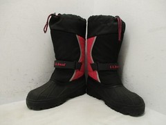 L.L. Bean Black Pink Removable Liner Insulated Snow Boots Youth Size 6