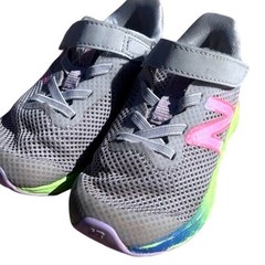New Balance Fresh Foam Arishi v4 Kids 7 Grey Pink Rainbow Good Athletic Sneakers