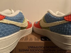 NIKE AIR FORCE 1 LV8 NN (GS) KNITTED HEMP BLUE SIZE 6.5Y (DV2192-400)